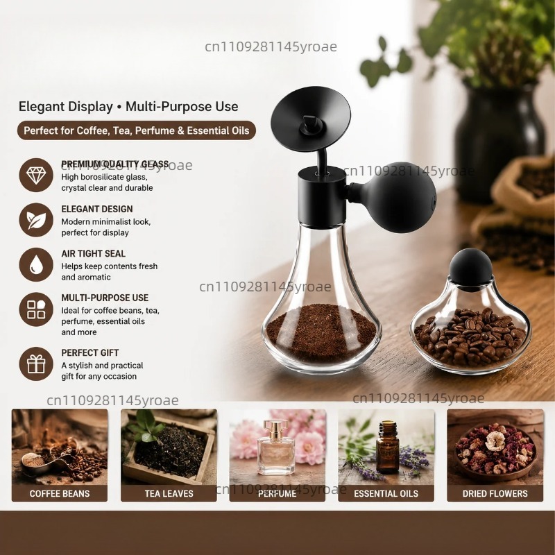 Coffee Tea Bean - Glazen aroma-monsterflesje voor koffiebonen, thee, parfum,