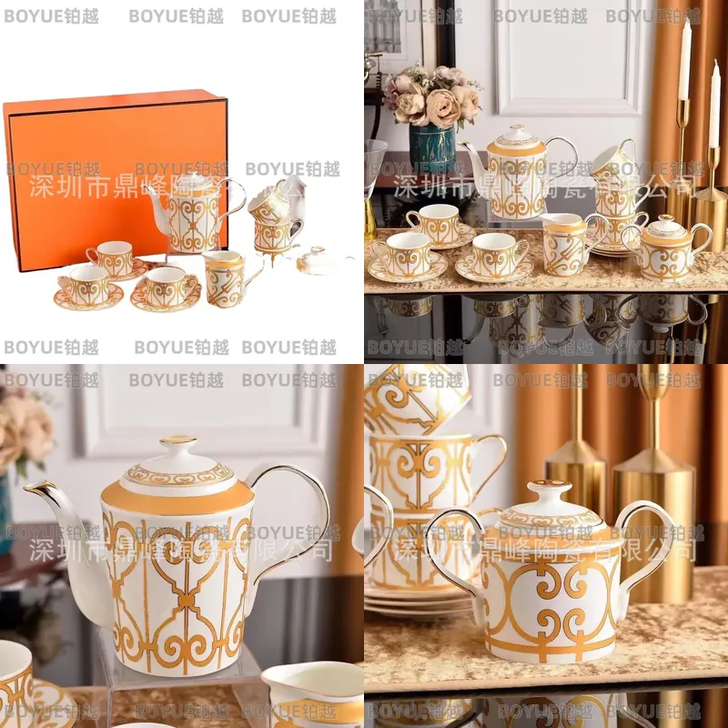 Coffee Tea Gift - Gele keramische koffiekop en schotelset, Europese