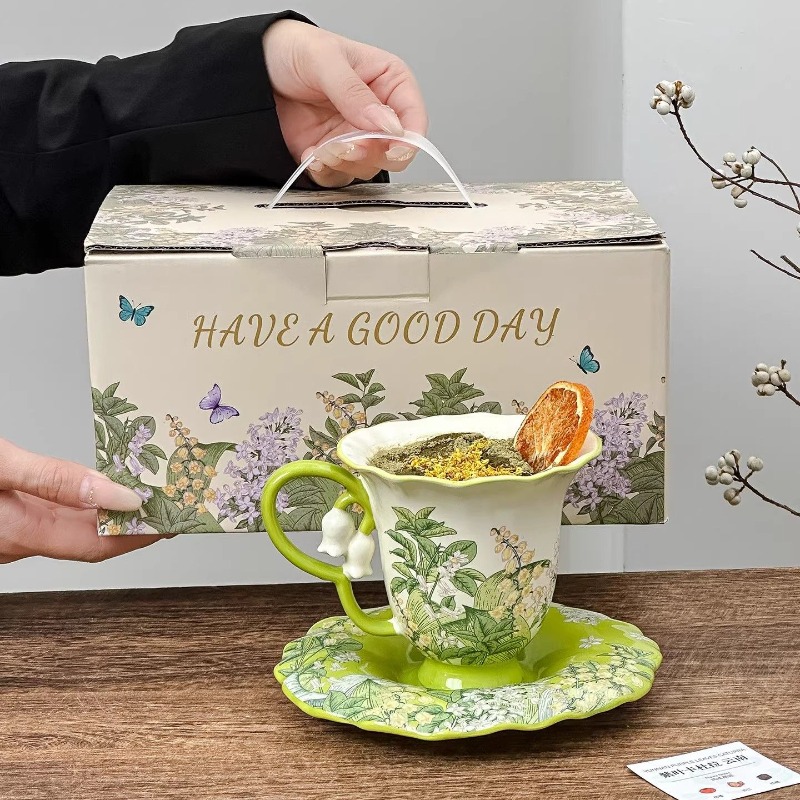 Coffee Tea Flask - Lelietje-van-dalen bloeiende afternoon tea set -
