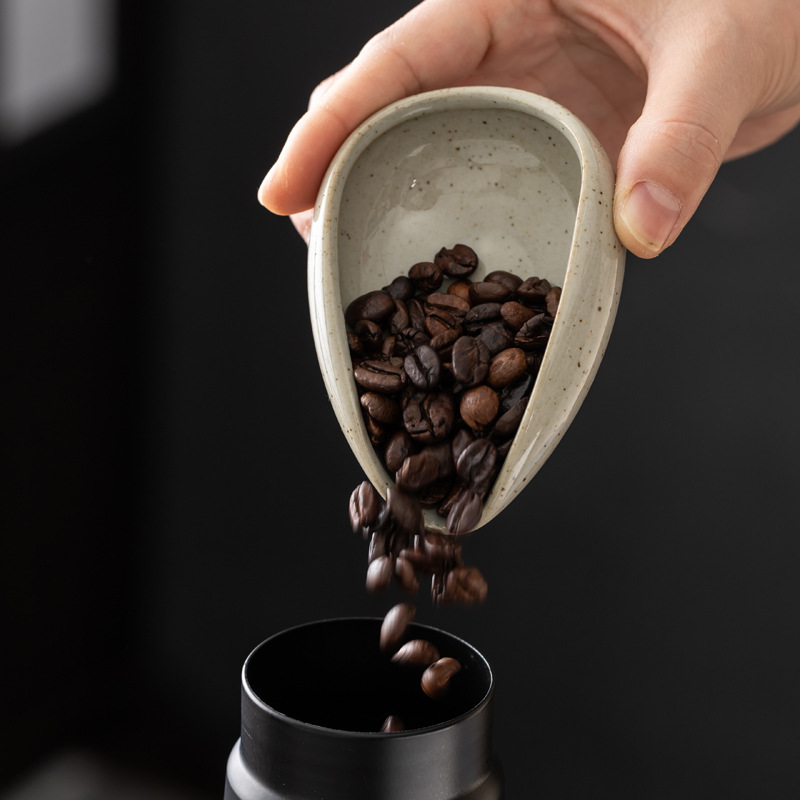 Coffee Tea Bean - Keramische doseerbeker voor koffiebonen, koffiebonendispenser, voor