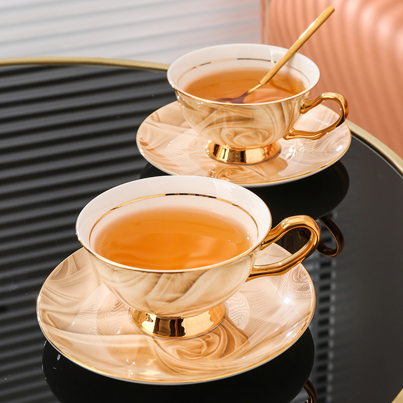 Coffee Tea Gift - Prachtige Souvenir Bone China Koffiekopje Schotel