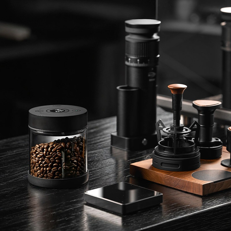 Coffee Tea Bean - Koffiebonen opslagtank met digitaal display, elektrische