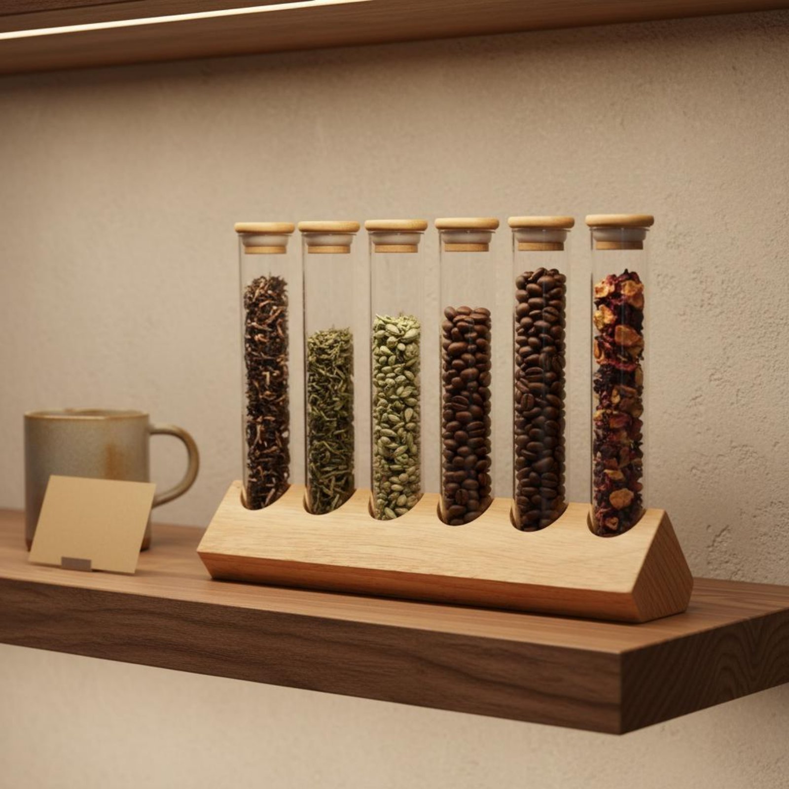 Glazen buisvormige bewaardoose - Coffee Bean recensie en prijs