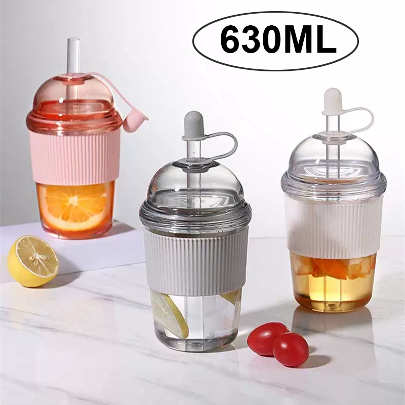 630ML rietjesbeker met deksel  - Coffee Tea Flask recensie en prijs